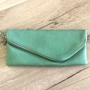 Light teal clutch